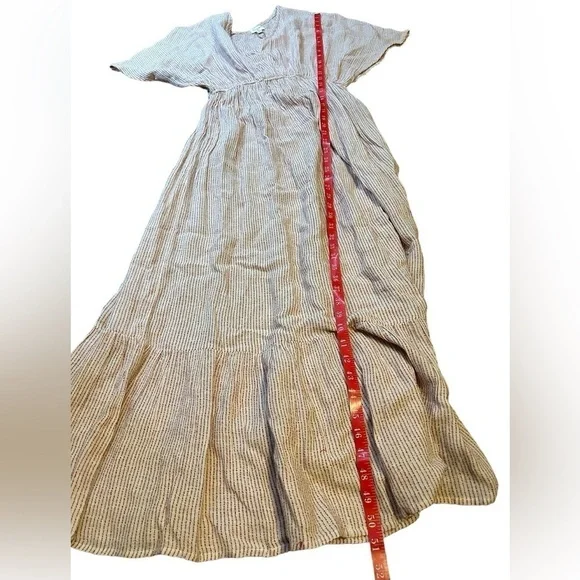 World Market Red & Ivory Kaftan Dress S/M - Picture 4 of 7